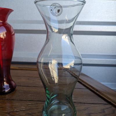 Handblown glass vases