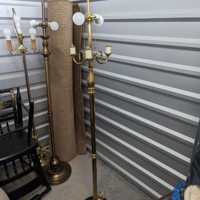 Nice brass floor lamp with shade.
