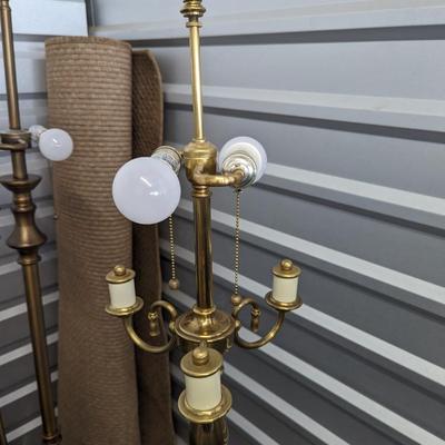 Nice brass floor lamp with shade.