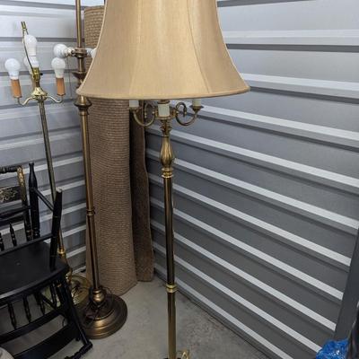 Nice brass floor lamp with shade.