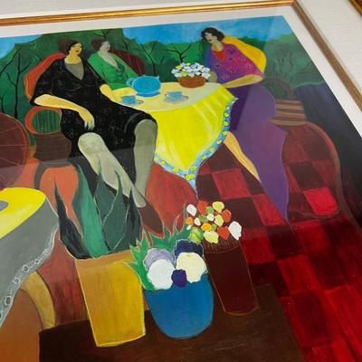  TARKAY "Morning Social" framed  Serial lithograph print