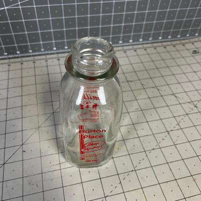 Burton Place Milk Bottle, one Pint
