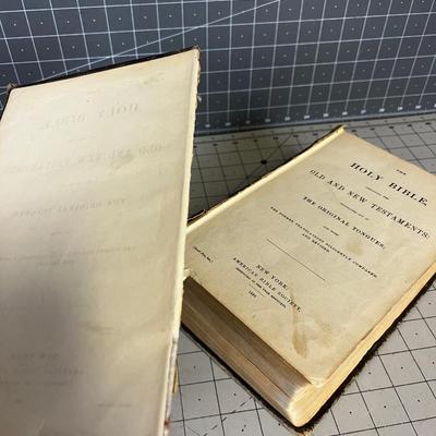 1883 BOOK, Holy Bible, Carl August & Josephine 