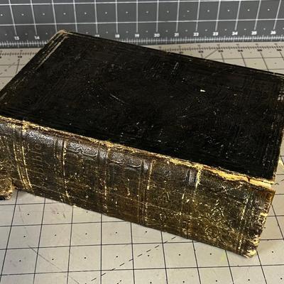 1883 BOOK, Holy Bible, Carl August & Josephine 