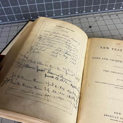 1883 BOOK, Holy Bible, Carl August & Josephine 