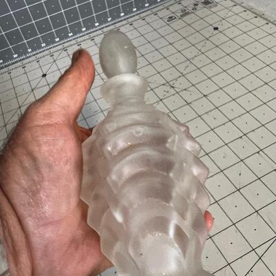 Satin Glass Perfume Bottle Made in France 