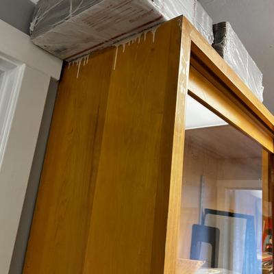 Large Maple Library Cabinet 