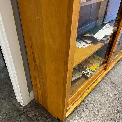 Large Maple Library Cabinet 