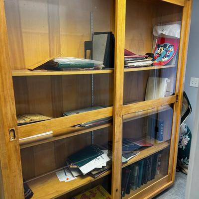 Large Maple Library Cabinet 
