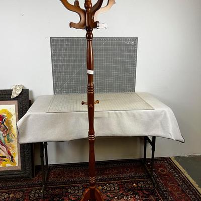 Walnut Colored Hat Rack 