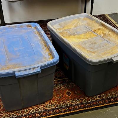 2 Large Rubber Maid Tubs