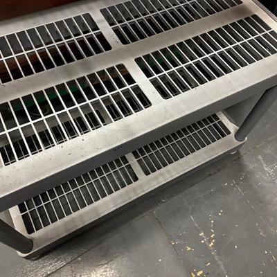 Plastic Storage Shelf, Gray and Black 