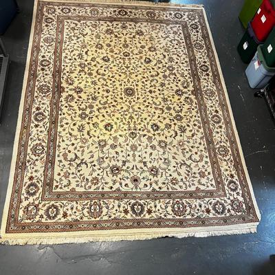 Vintage Cream Colored Oriental/Persian Rug Hand Woven 