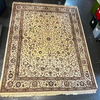 Vintage Cream Colored Oriental/Persian Rug Hand Woven 