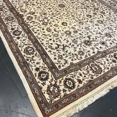 Vintage Cream Colored Oriental/Persian Rug Hand Woven 