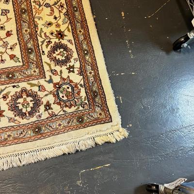 Vintage Cream Colored Oriental/Persian Rug Hand Woven 