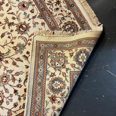 Vintage Cream Colored Oriental/Persian Rug Hand Woven 