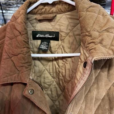 Pile of Women's Clothing Sweaters/Coats ; North Face and Eddie Bauer Jackets