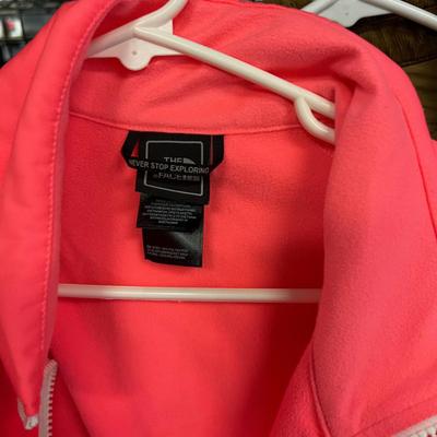Pile of Women's Clothing Sweaters/Coats ; North Face and Eddie Bauer Jackets