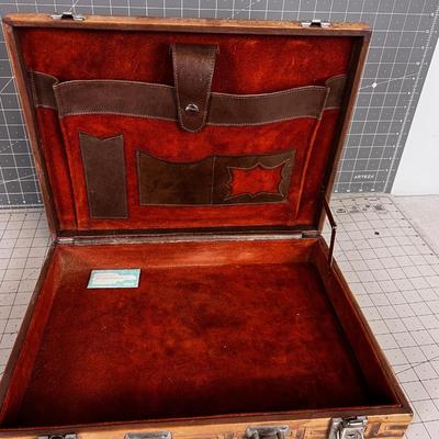 Hand Tooled Leather Aztec Briefcase