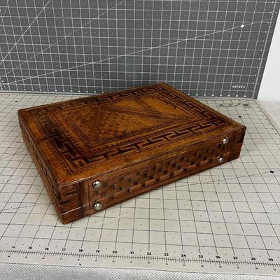Hand Tooled Leather Aztec Briefcase