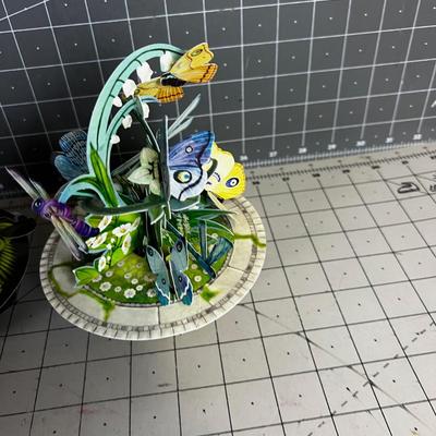 3 D Paper Art (2) Hummingbird and Butterfly