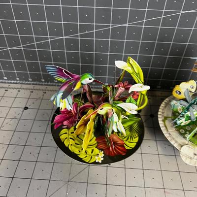 3 D Paper Art (2) Hummingbird and Butterfly