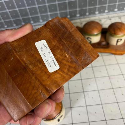 MCM - 1960's  Individual S & P with Teak Top 