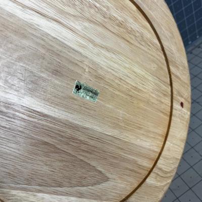 Blonde WOOD Salad Bowl with Utensils