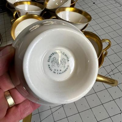 FLINTRIDGE China made in California USA GOLD Ivory Color