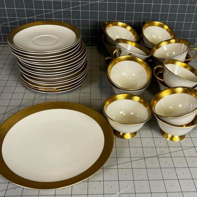 FLINTRIDGE China made in California USA GOLD Ivory Color