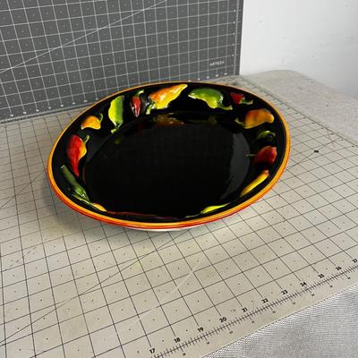 Oval Serving Platter, Hot Chili Peppers 