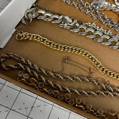 Silver & Gold Toned Mostly Necklaces
