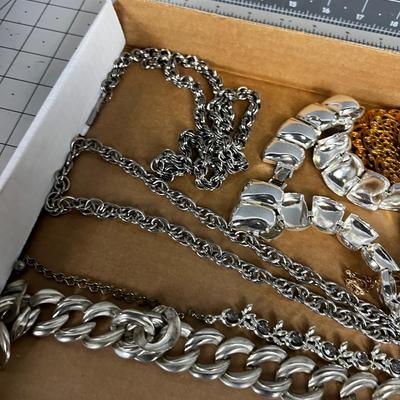 Silver & Gold Toned Mostly Necklaces