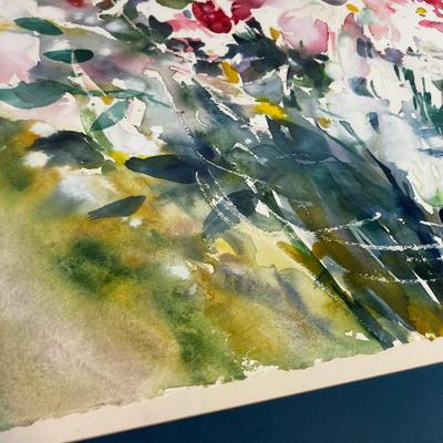 Original WATER Color Painting, Framed & Signed By S. BILLEDEAUX 