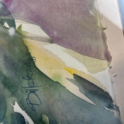 Original WATER Color Painting, Framed & Signed By S. BILLEDEAUX 