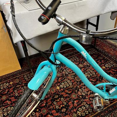 Electric Bike with Charger, Turquoise 