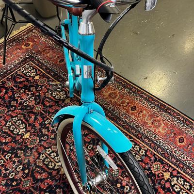 Electric Bike with Charger, Turquoise 