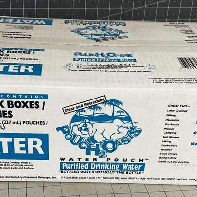Emergency Pouches of Purified Water 