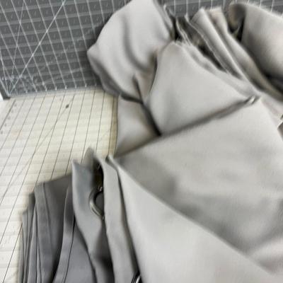 4 LONG Grey Curtain Panels 