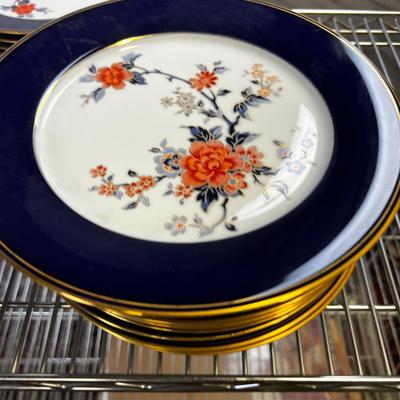 NORITAKE China Set Pattern Carmine BLUE  