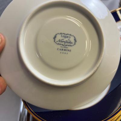NORITAKE China Set Pattern Carmine BLUE  