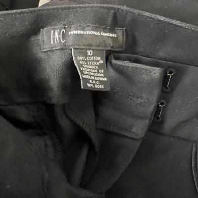 Lot of Black Pants: Demi, Nice Dressy and Casual plus 1 Long Black Velvet Skit