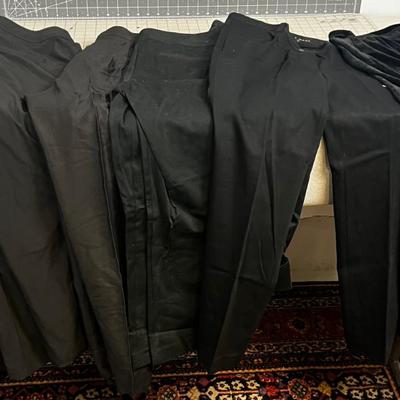 Lot of Black Pants: Demi, Nice Dressy and Casual plus 1 Long Black Velvet Skit
