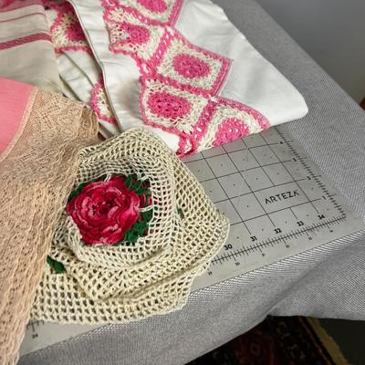 Linens: Pink is the Theme, Hand Crafted! 