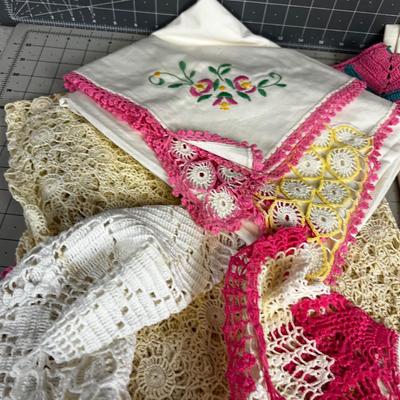 Linens: Pink is the Theme, Hand Crafted! 