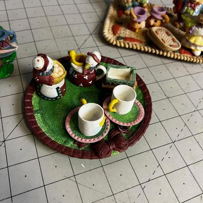 (3) Tiny Tea Party Plates: Rabbits, Tweedy Birds and Ducks