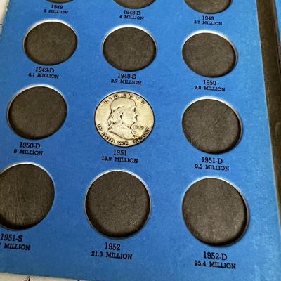 (3)- 90% Silver Franklin HALF Dollars