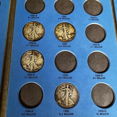 (6) 90% Standing Liberty Half Dollars 