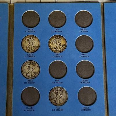 (6) 90% Standing Liberty Half Dollars 